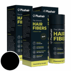 SZETT 3 db Plushair HAIR FIBERS hajszál - fekete