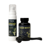 Plushair Minoxidil Hab + Dermaroller + Vitaminok SZETT - 1 hónapra